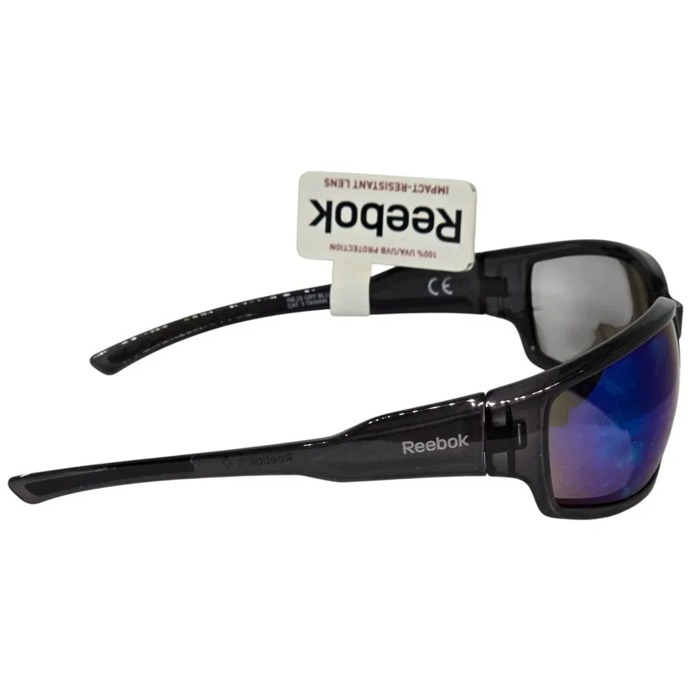 Reebok Impact-Resistant Sunglasses With 100% UV Protection RB 25 Gray & Blue Len